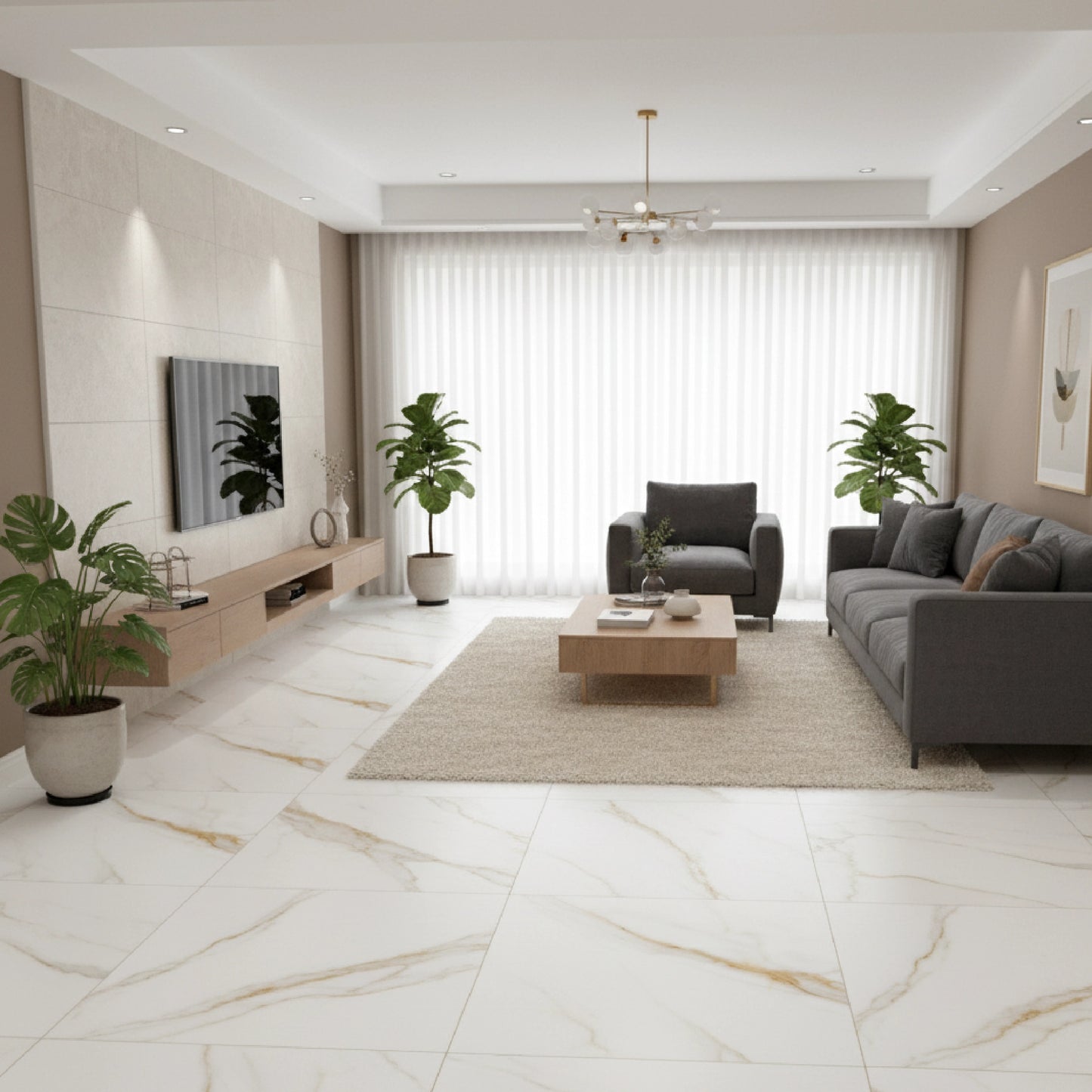 CERAMICO CALACATTA DORADO BRILLANTE 43X43 ( PRECIO X 2.25 M2)