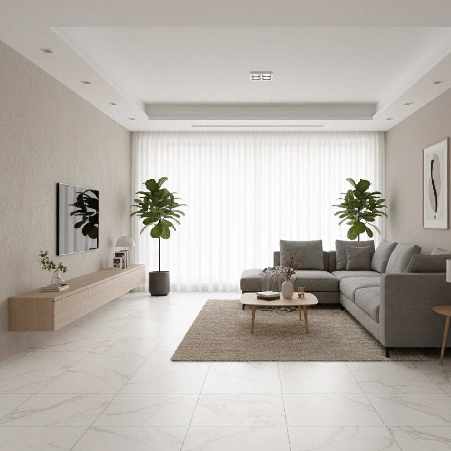 CERAMICO CALACATTA BLANCO BRILLANTE 36X36 ( PRECIO X 2.33 M2)